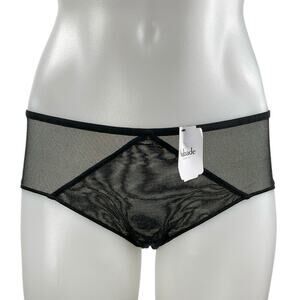 NEW Aubade Women's Black Sheer Mesh See Through Panty Undies Lingerie Size S